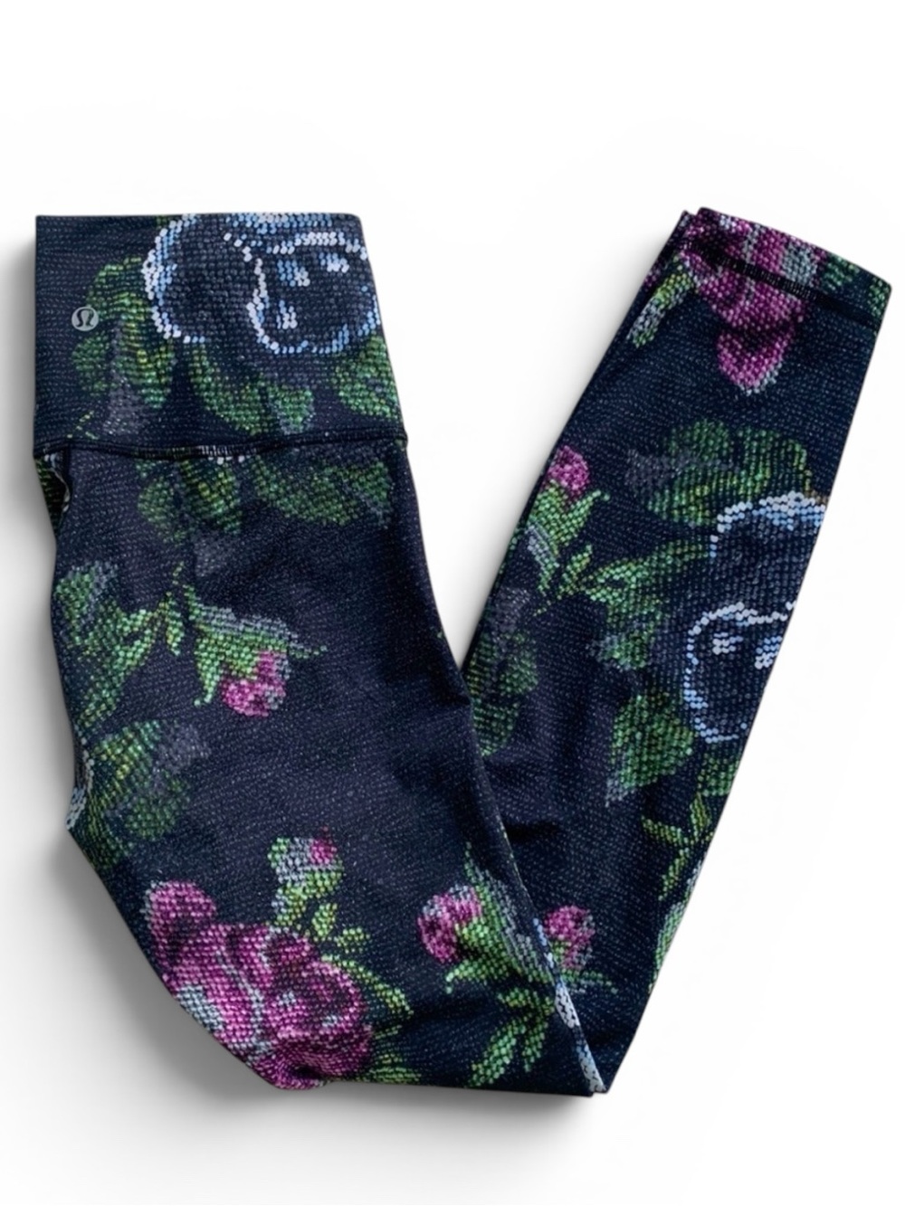lululemon High Times Pant Full On Luon Garden Party Smooth Silver Floral - Picture 4 of 12